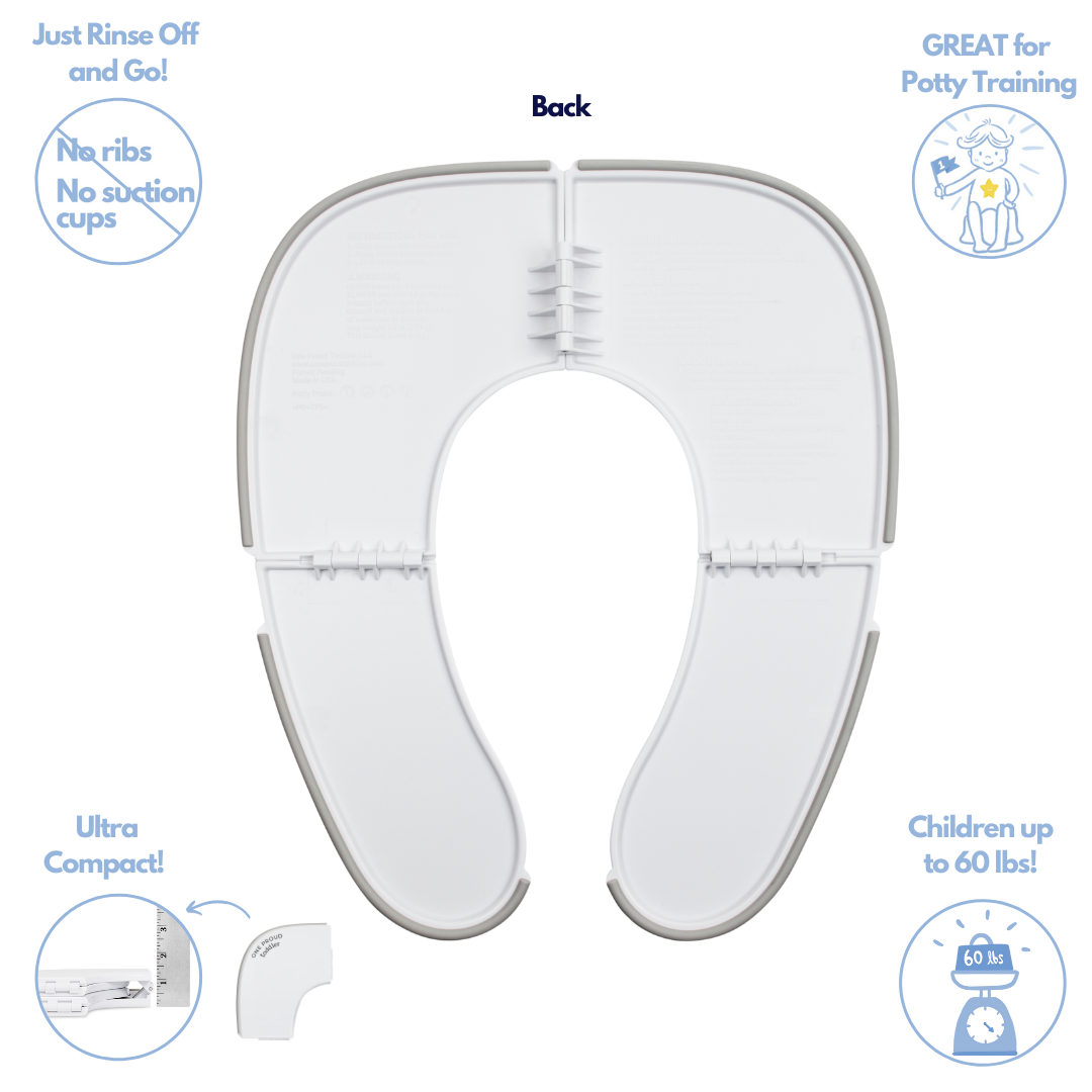 Potty Proud Seat Features Graphic - Rear